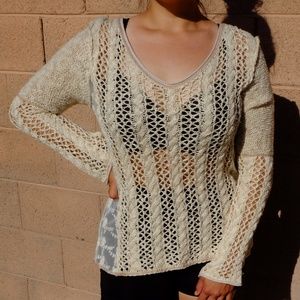 See-through long sleeve